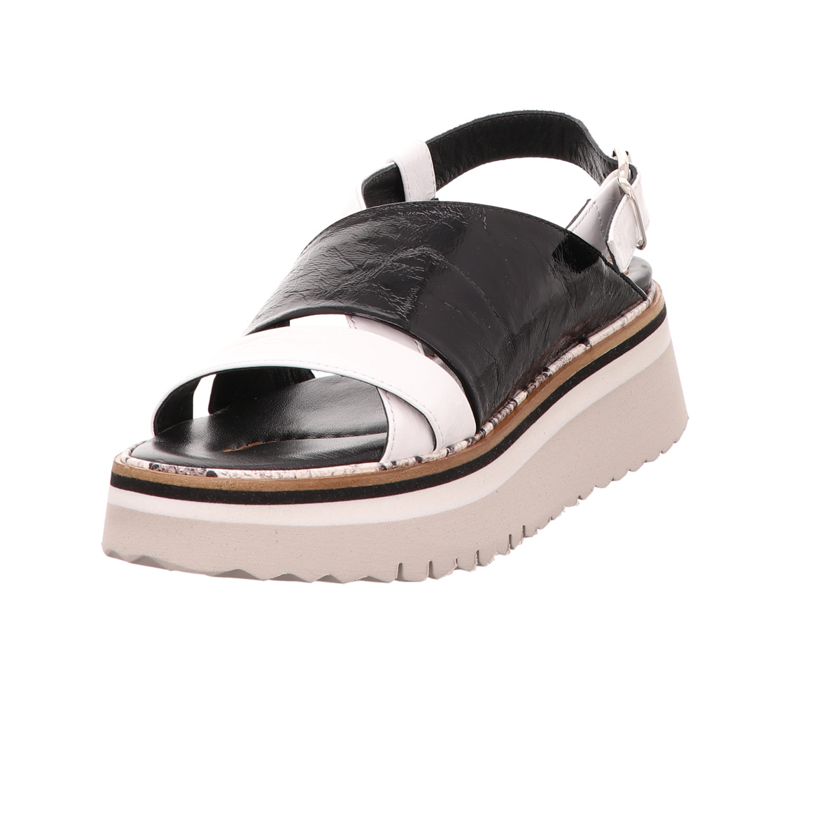 Sandale Laura Bellariva Lack Leder Weiss