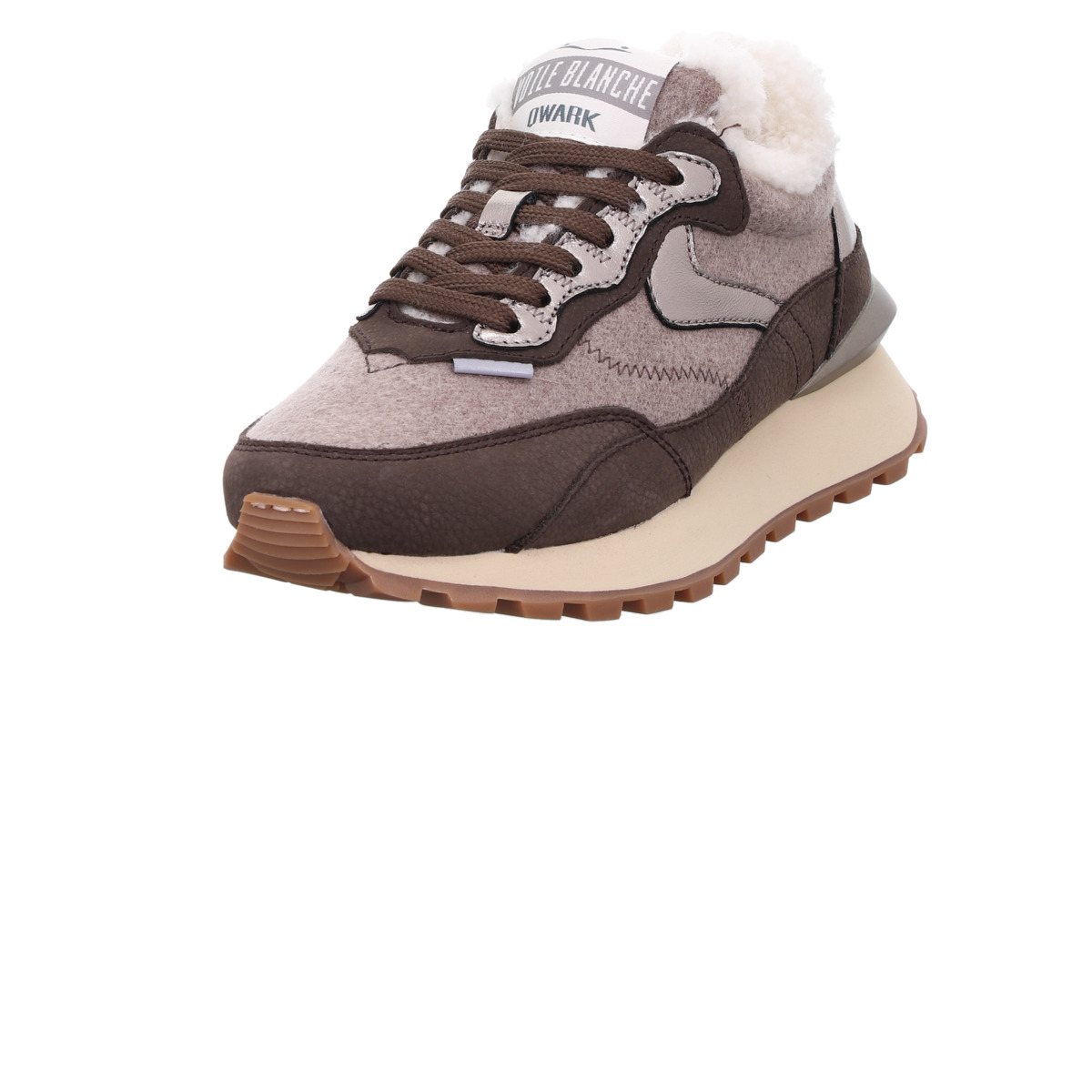 Sneaker, QWARK, Voile Blanche Braun Kombi