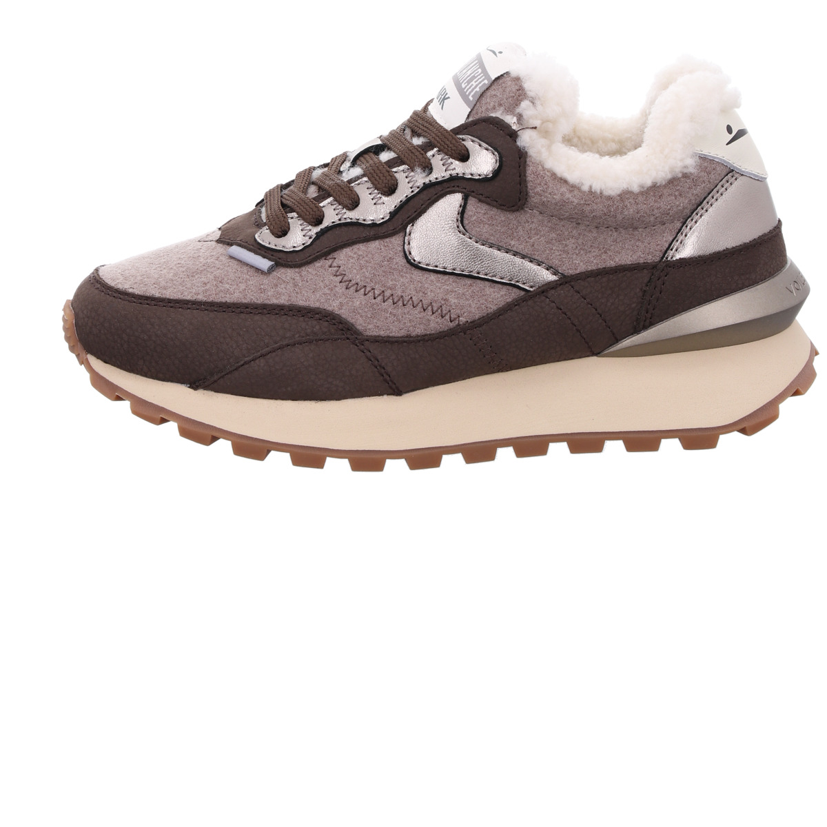 Sneaker, QWARK, Voile Blanche Braun Kombi