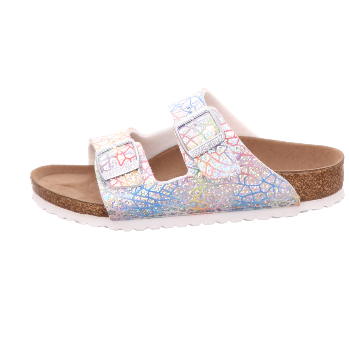 Hausschuh, Arizona, Birkenstock Silber