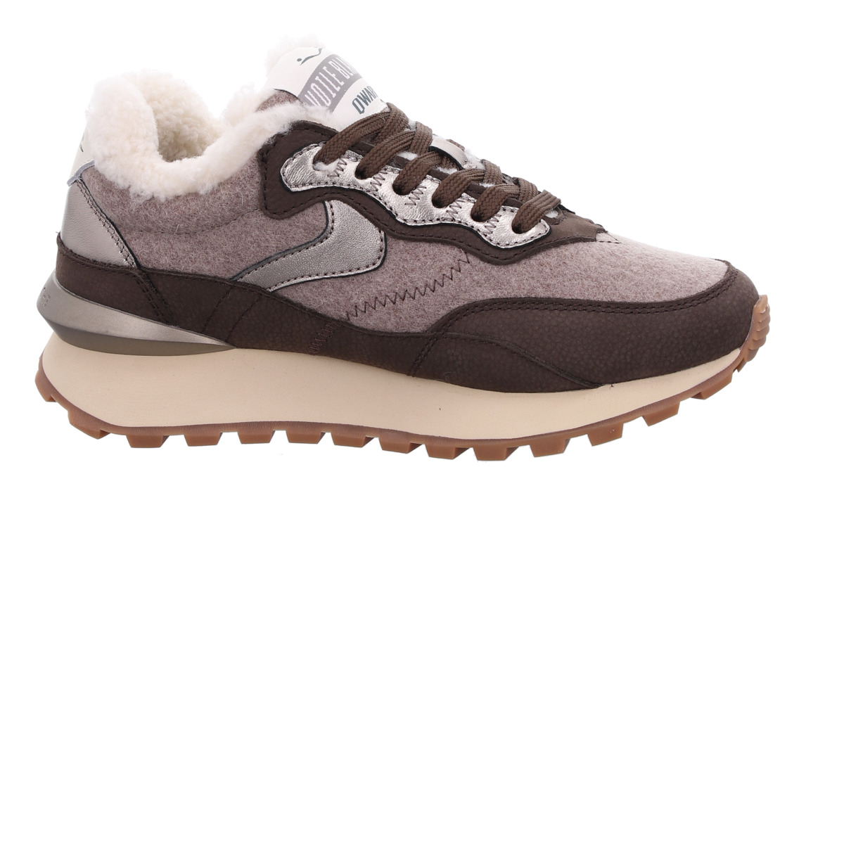 Sneaker, QWARK, Voile Blanche Braun Kombi