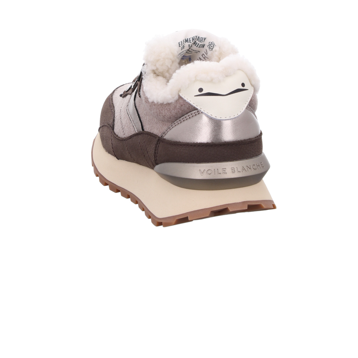 Sneaker, QWARK, Voile Blanche Braun Kombi