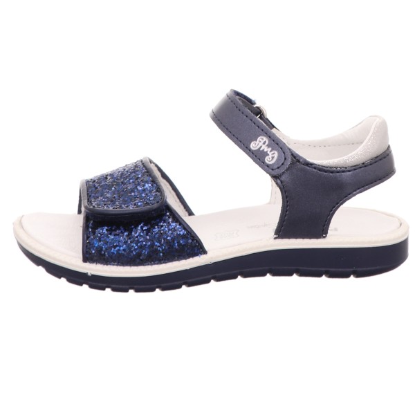 Sandale, Primigi Leder/ Textil kombi Blau