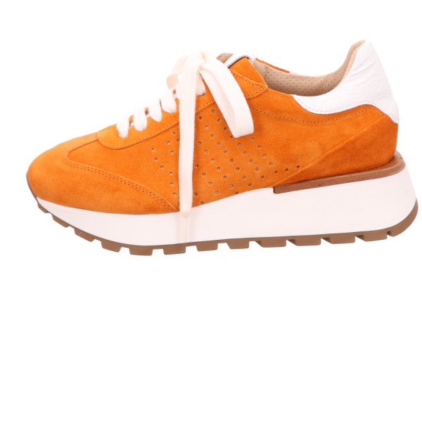 Sneaker, Laura Bellariva Velour Leder Orange