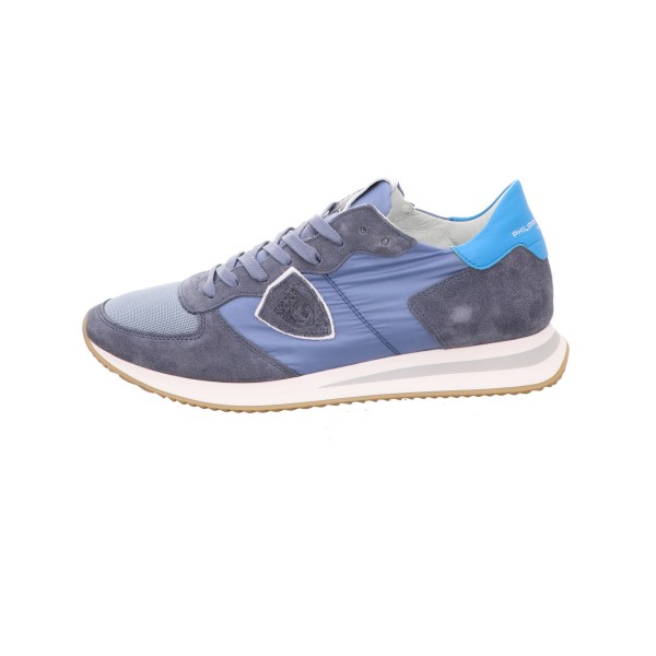 Sneaker, TRPX, Philippe Model Glatt Leder/ Velour Blau